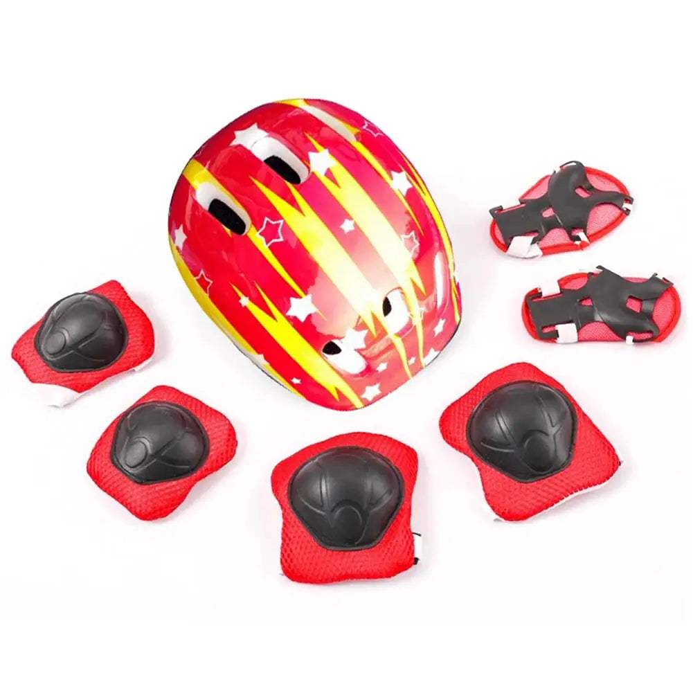 Kids Bike Helmet With Knee Elbow Wrist Guards For Safety - ToylandEU