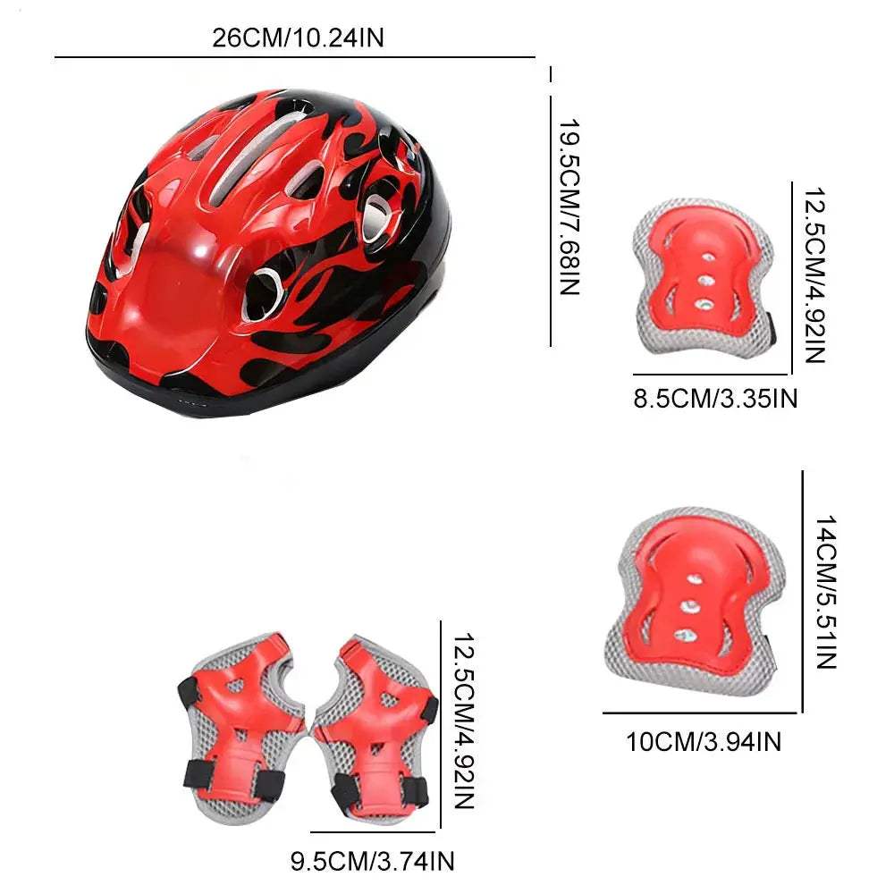 Kids Bike Helmet and Protective Pad Set for Safe Cycling - ToylandEU