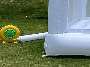 Kids Birthday Gift 9ft White Bounce House With Slide - ToylandEU