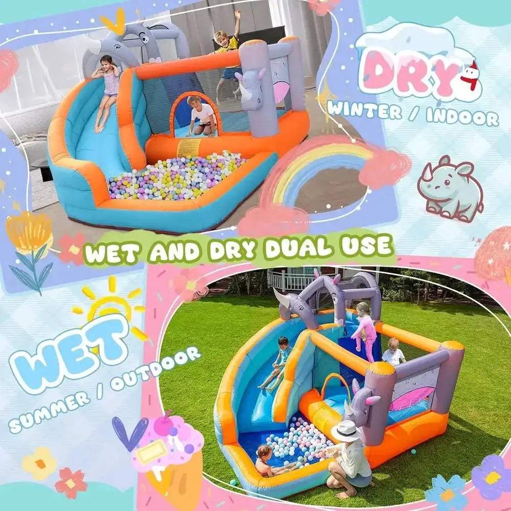 Kids Bounce House With Water Slide For Backyard Fun - ToylandEU