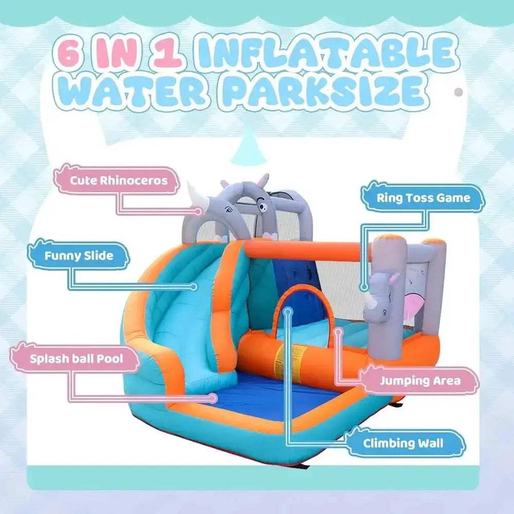 Kids Bounce House With Water Slide For Backyard Fun - ToylandEU