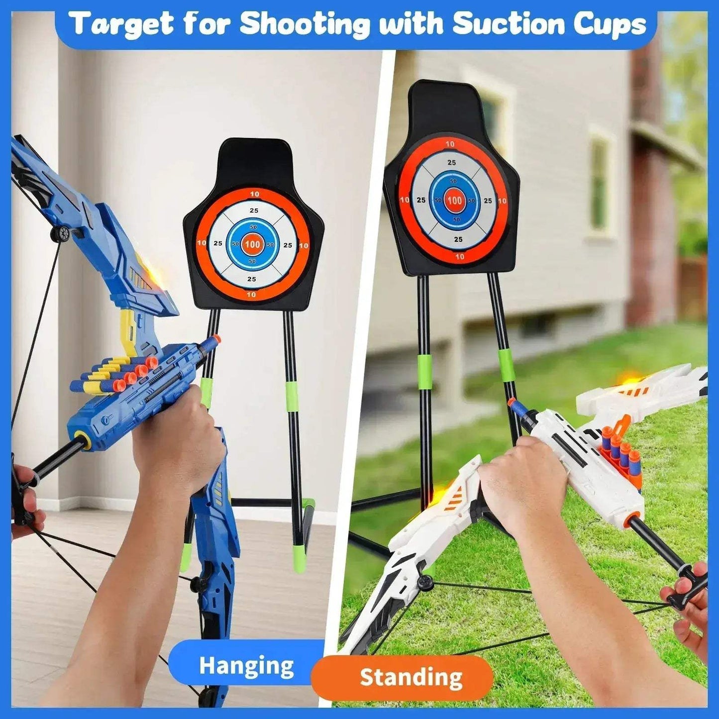 Kids Bow And Arrow Toy Safe Indoor Outdoor Play Gift - ToylandEU
