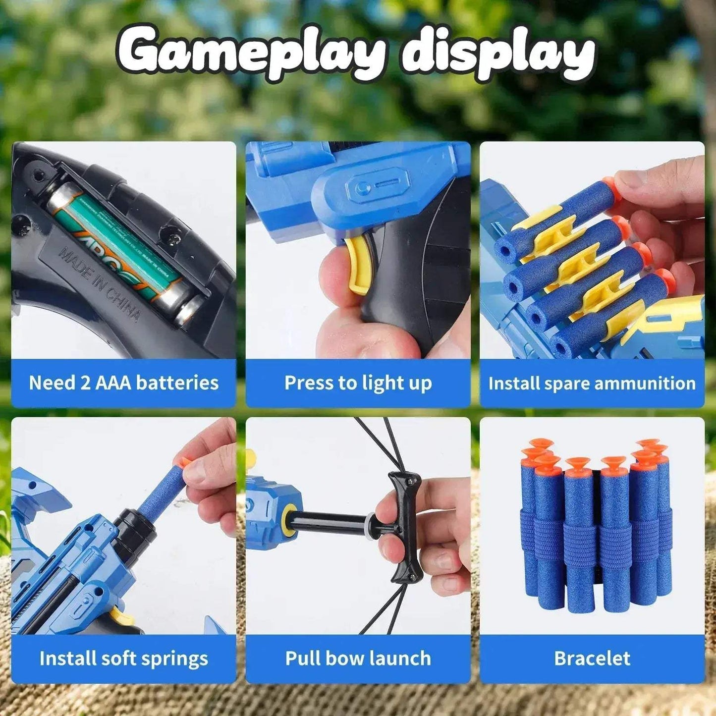 Kids Bow And Arrow Toy Safe Indoor Outdoor Play Gift - ToylandEU