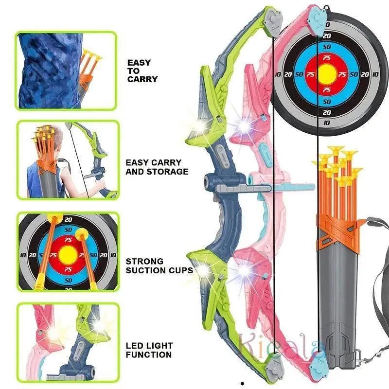  Kids Bow and Arrow Light-up Archery Set For Kids Toy -  ToylandEU™