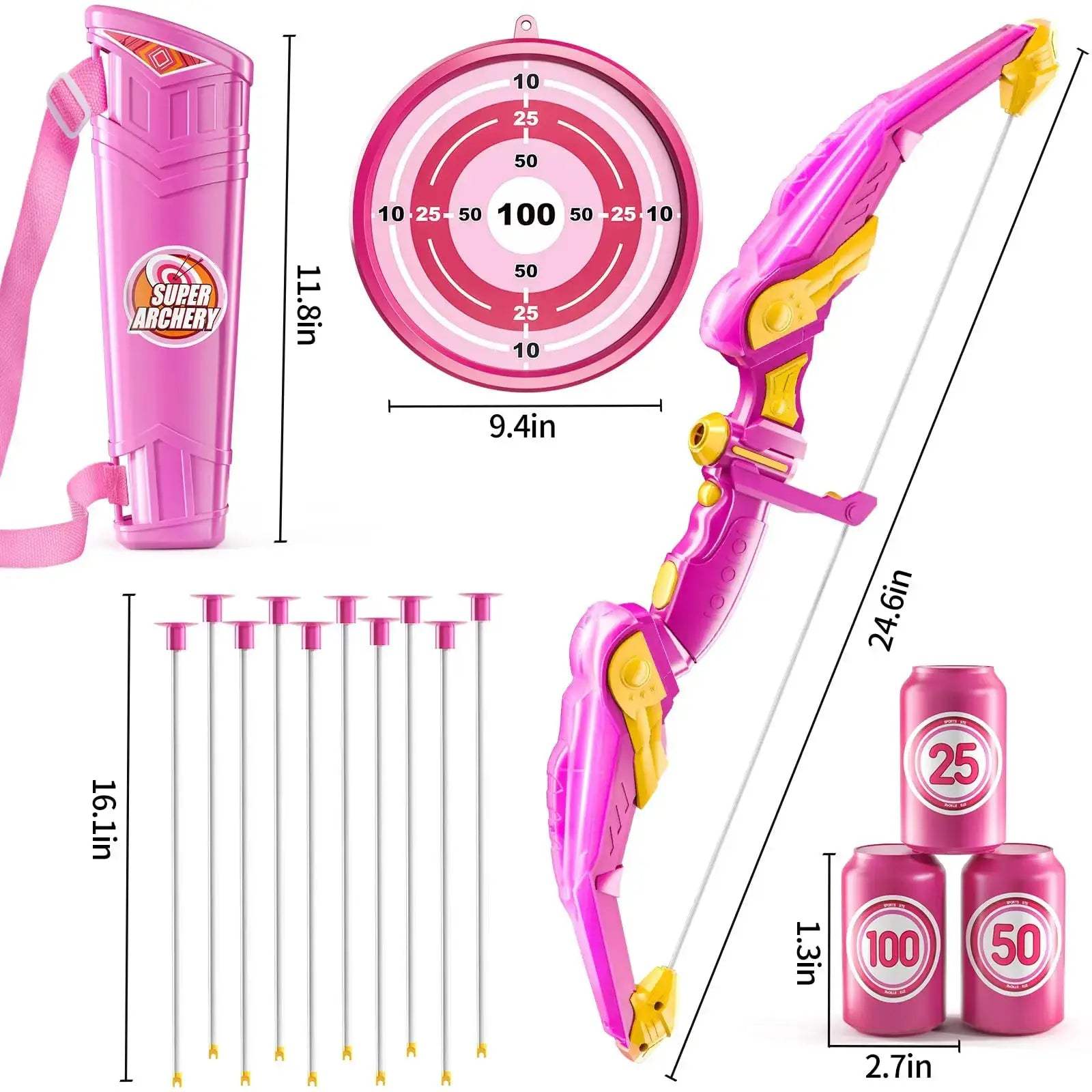Kids Bow and Arrow Set Archery Toy Safe ABS Plastic - ToylandEU