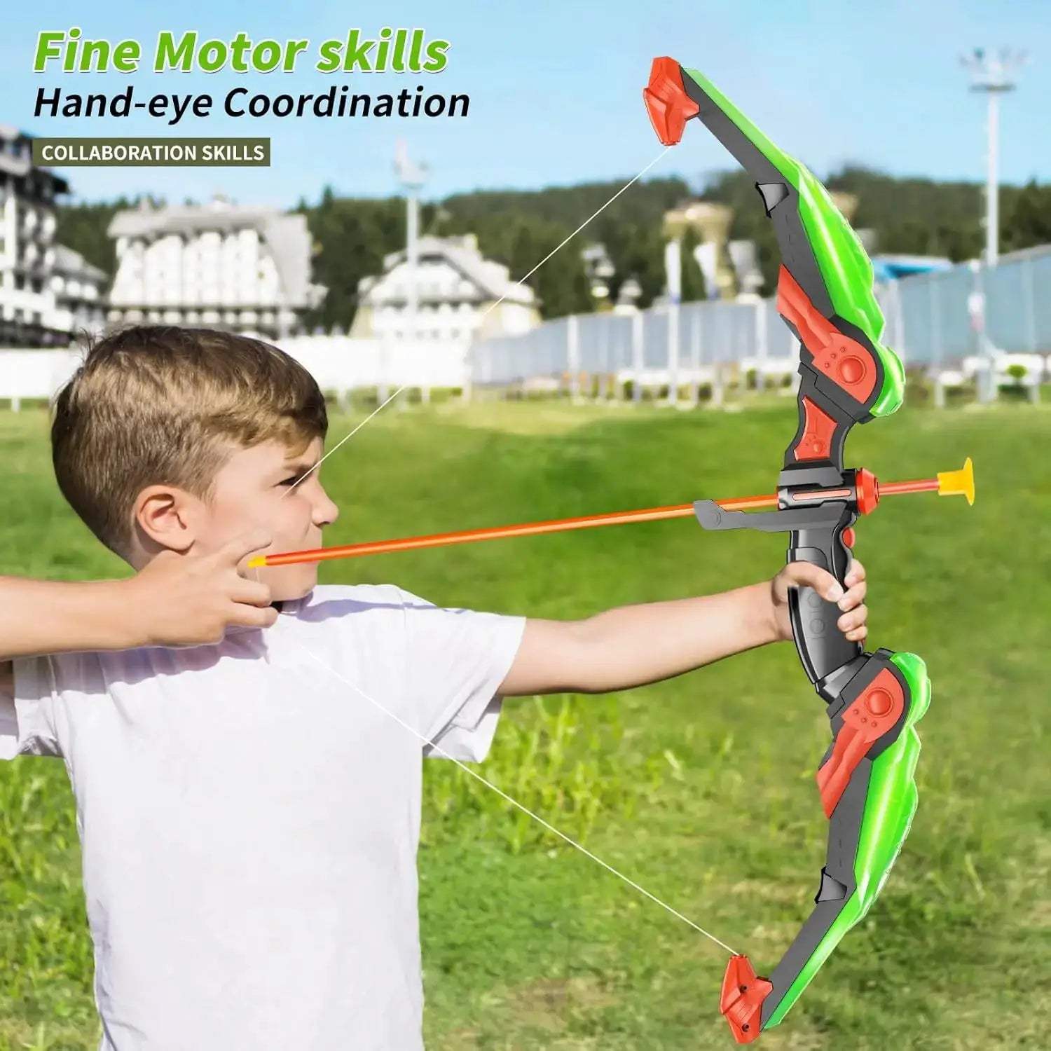  Kids Bow and Arrow Set LED Arrows for Focus -  ToylandEU™
