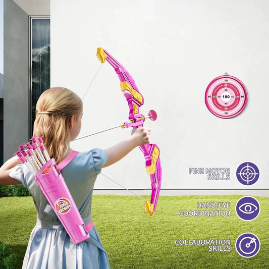  Kids Bow and Arrow Set Safe ABS Plastic Archery Toy -  ToylandEU™
