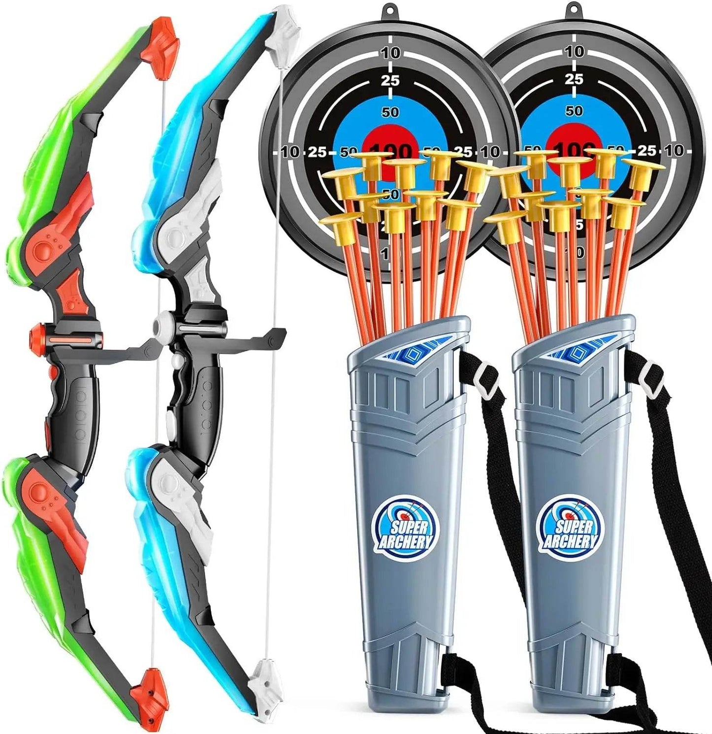 Kids Bow and Arrow Set with LED Light Up Archery Toys - ToylandEU