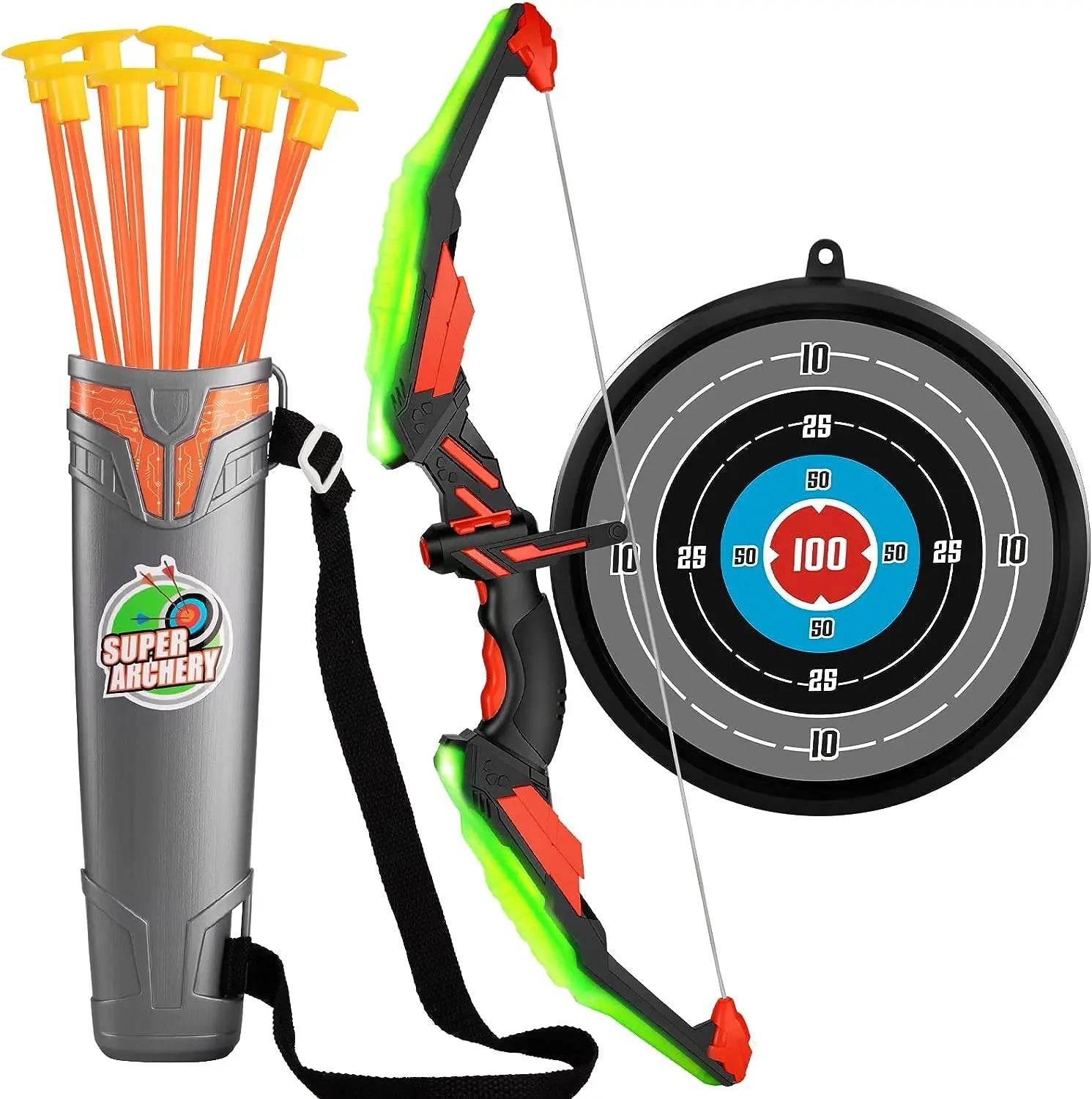 Kids Bow and Arrow Set with LED Light Up Archery Toys - ToylandEU