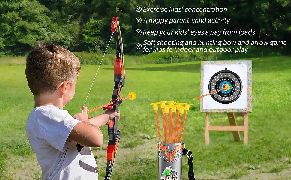 Kids Bow and Arrow Set with LED Light Up Archery Toys - ToylandEU