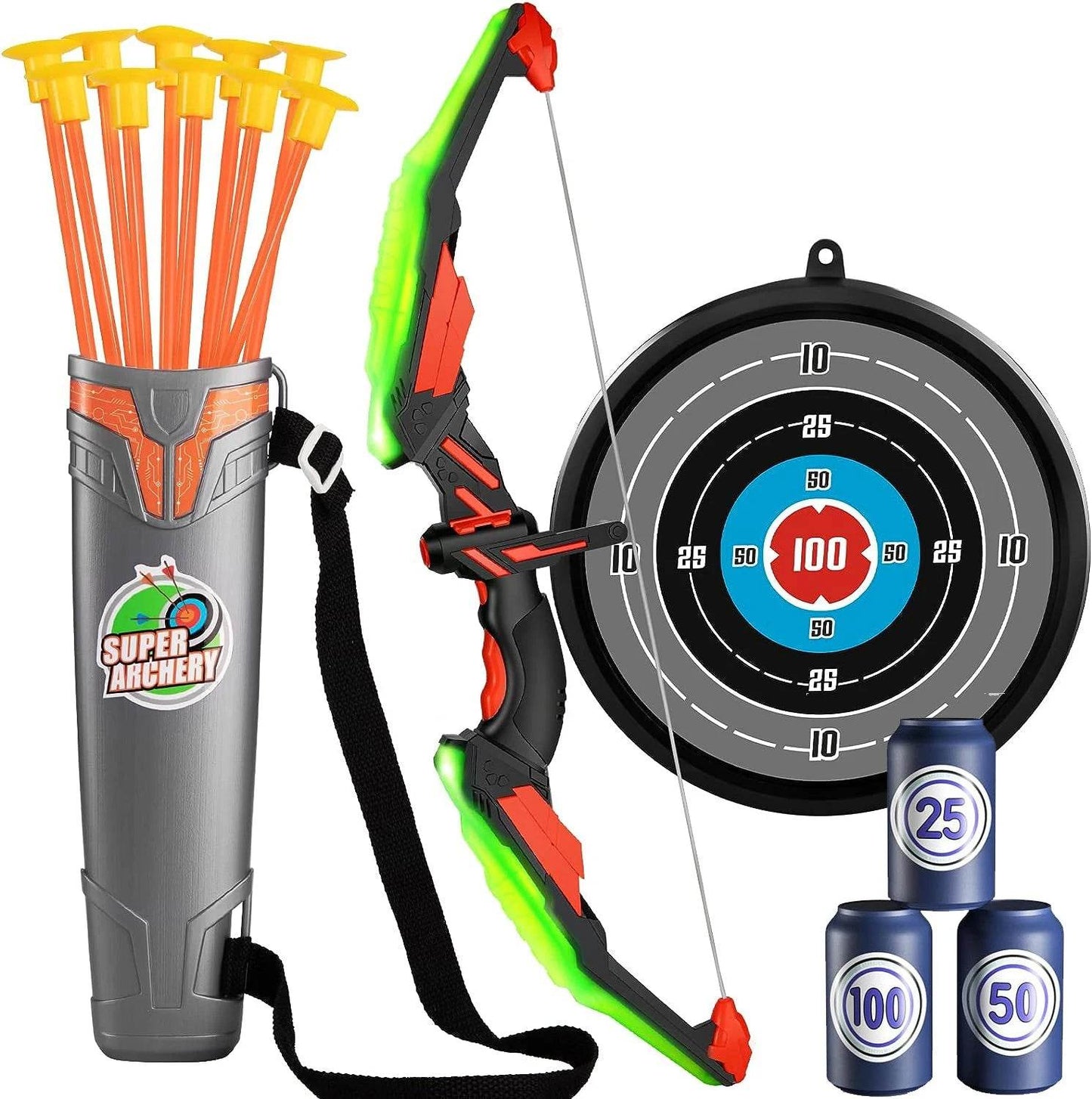 Kids Bow and Arrow Set with LED Light Up Archery Toys - ToylandEU
