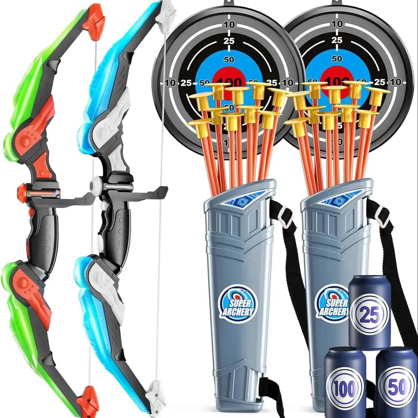 Kids Bow and Arrow Set with LED Light Up Archery Toys - ToylandEU