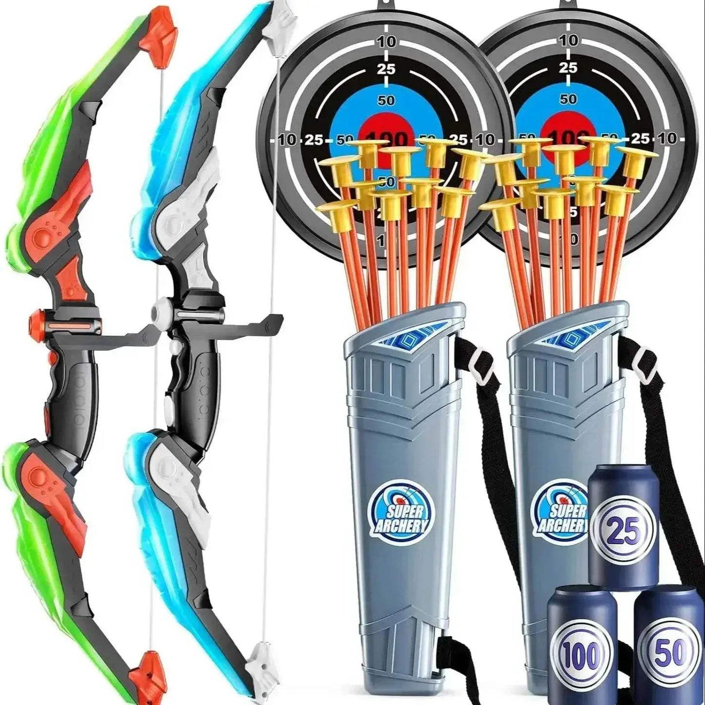  Kids Bow and Arrow Set with LED Lights and 10 Arrows -  ToylandEU™