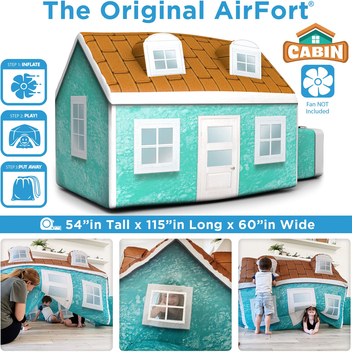 Kids Cabin Playhouse | Double Layer Fabric | Toylandeu™