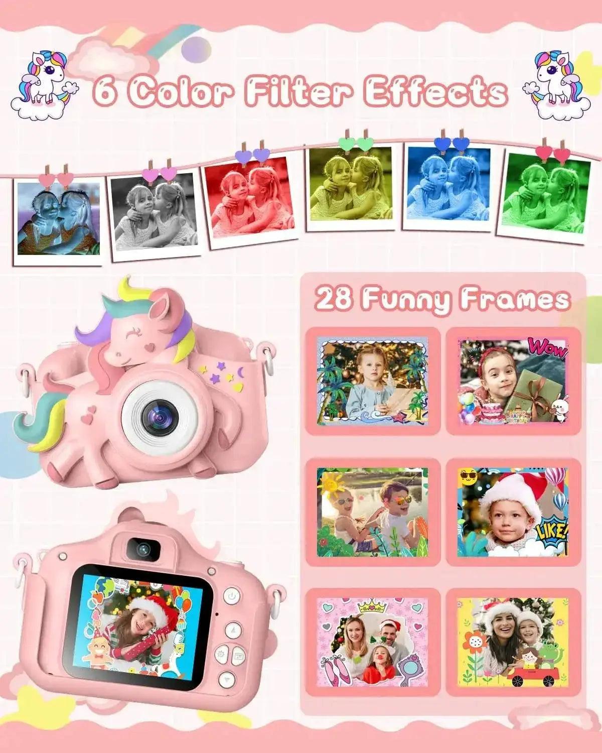  Kids Camera 2.0 20MP HD Cartoon Selfie Camera for Kids -  ToylandEU™
