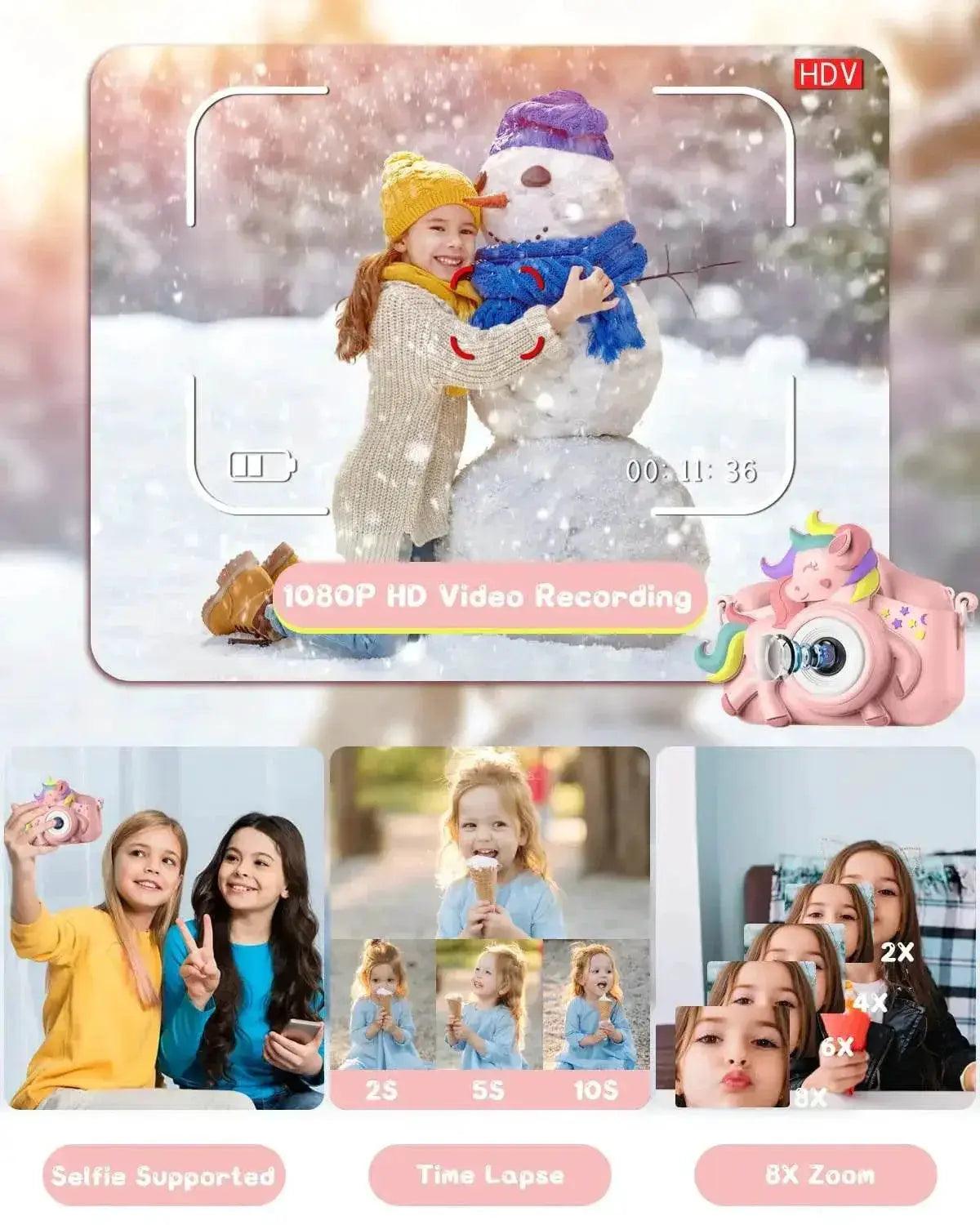  Kids Camera 2.0 20MP HD Cartoon Selfie Camera for Kids -  ToylandEU™