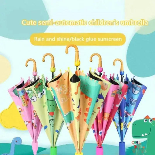  Kids Cartoon Automatic Umbrella Windproof Long Handle -  ToylandEU™