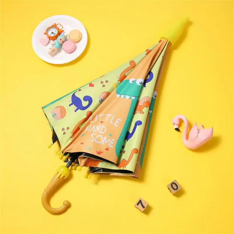 Kids Cartoon Automatic Umbrella Windproof Long Handle - ToylandEU