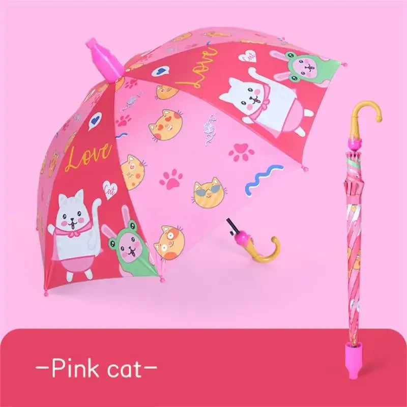 Kids Cartoon Automatic Umbrella Windproof Long Handle - ToylandEU