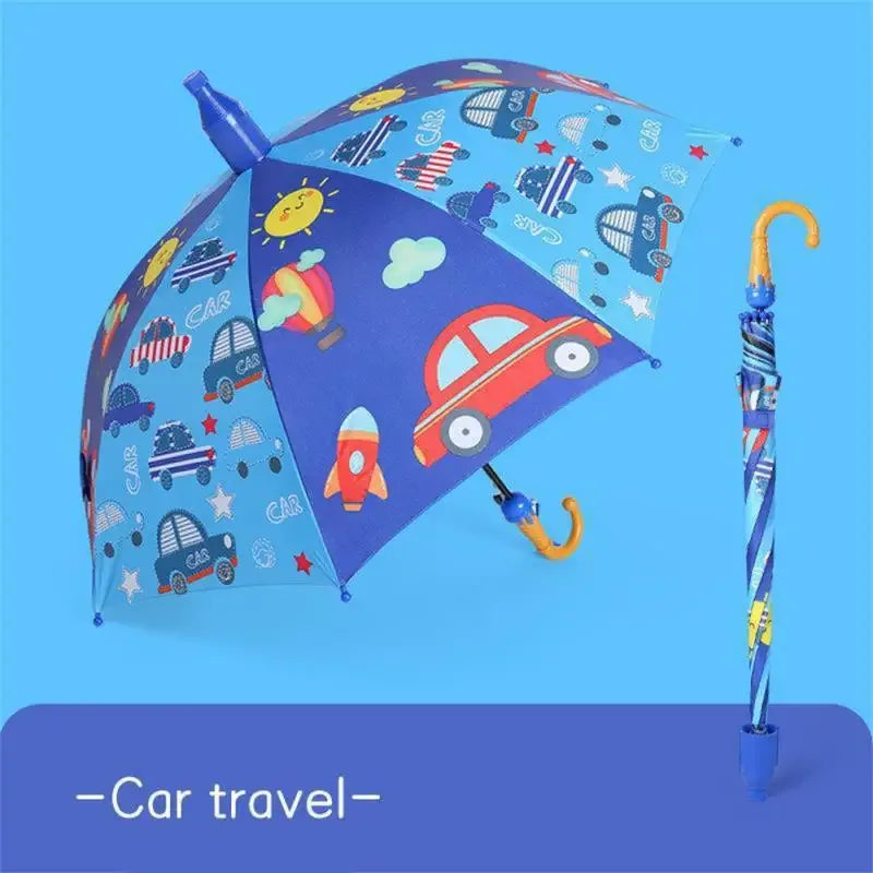 Kids Cartoon Automatic Umbrella Windproof Long Handle - ToylandEU