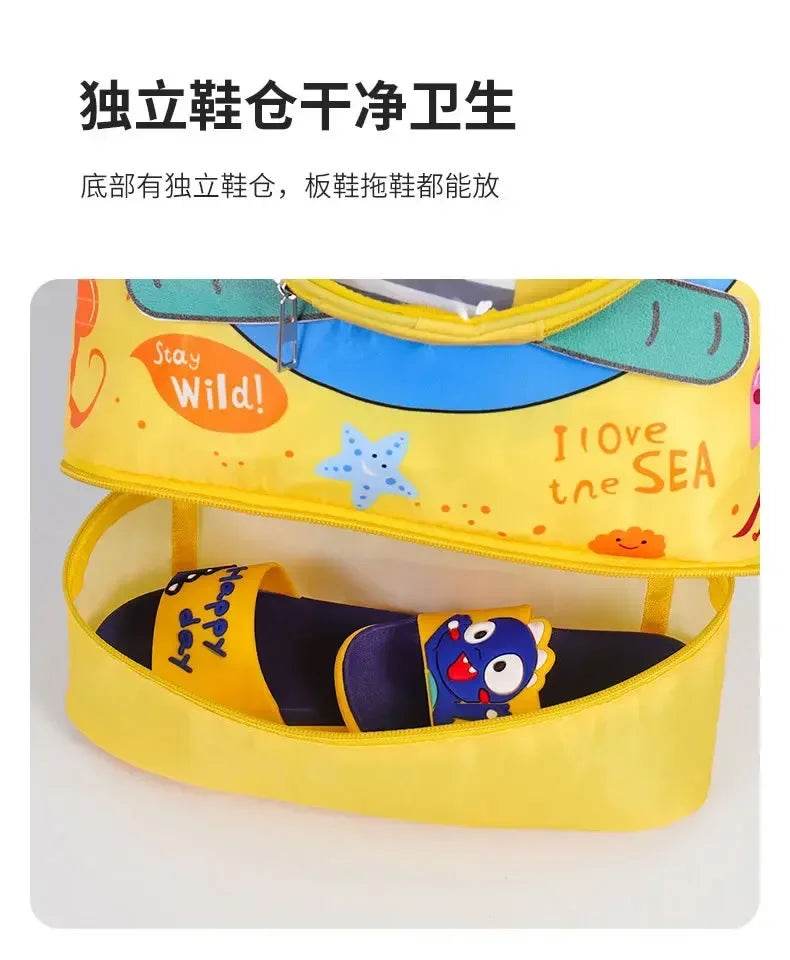 Kids Cartoon Cute Backpack Swimming Bag Waterproof Dry Wet Bag for Boys Girls Shoes Goggles Storage - ToylandEU