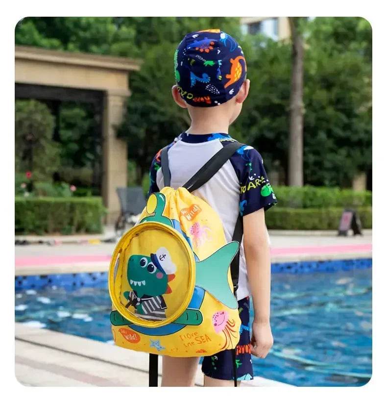 Kids Cartoon Cute Backpack Swimming Bag Waterproof Dry Wet Bag for Boys Girls Shoes Goggles Storage - ToylandEU