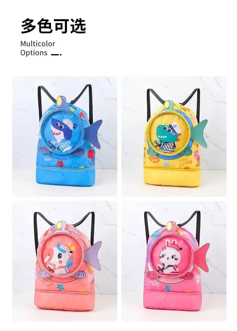 Kids Cartoon Cute Backpack Swimming Bag Waterproof Dry Wet Bag for Boys Girls Shoes Goggles Storage - ToylandEU