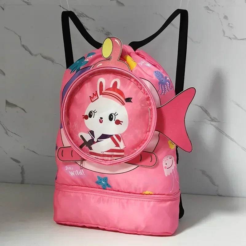 Kids Cartoon Cute Backpack Swimming Bag Waterproof Dry Wet Bag for Boys Girls Shoes Goggles Storage - ToylandEU