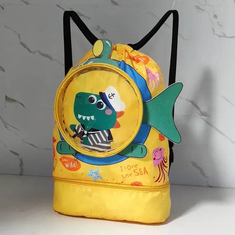 Kids Cartoon Cute Backpack Swimming Bag Waterproof Dry Wet Bag for Boys Girls Shoes Goggles Storage - ToylandEU
