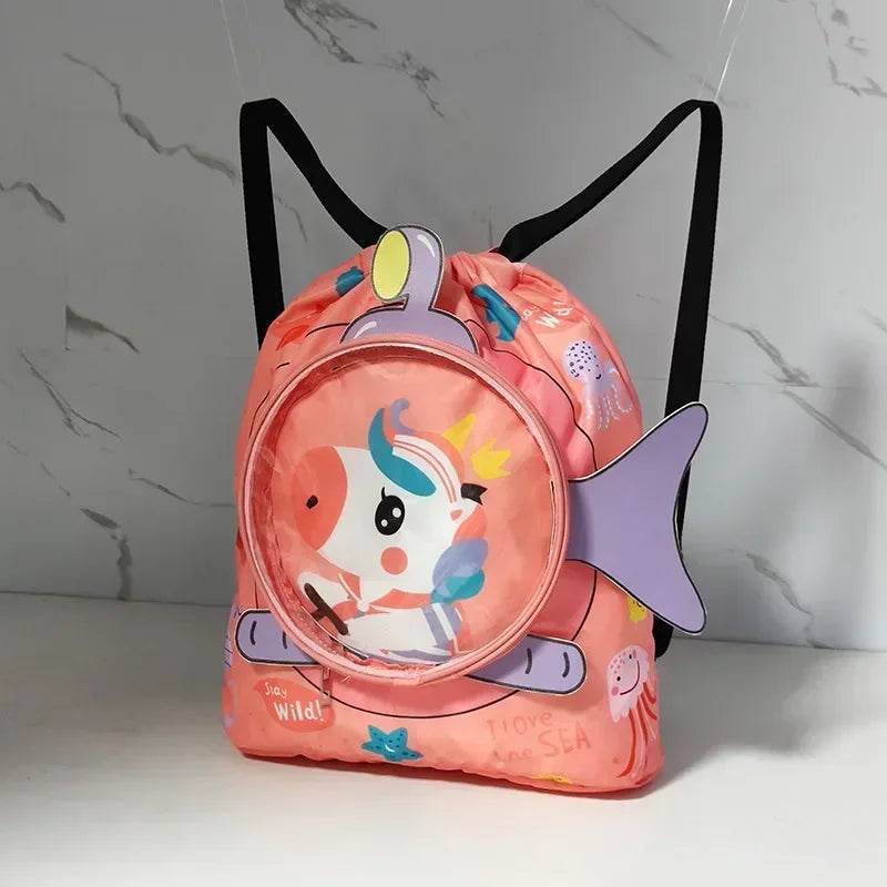 Kids Cartoon Cute Backpack Swimming Bag Waterproof Dry Wet Bag for Boys Girls Shoes Goggles Storage - ToylandEU