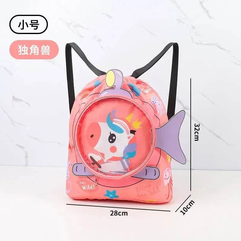 Kids Cartoon Cute Backpack Swimming Bag Waterproof Dry Wet Bag for Boys Girls Shoes Goggles Storage - ToylandEU