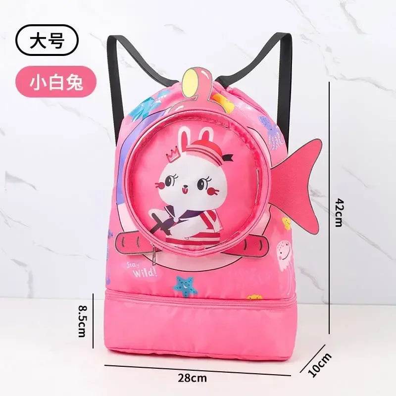 Kids Cartoon Cute Backpack Swimming Bag Waterproof Dry Wet Bag for Boys Girls Shoes Goggles Storage - ToylandEU