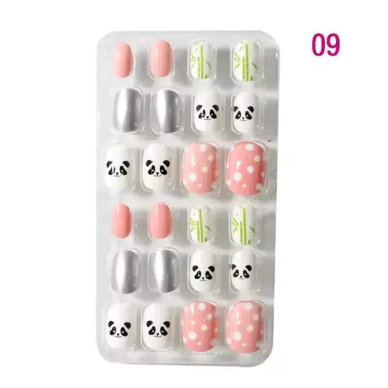 Kids Cartoon Nail Tips Set Full Coverage Colorful False Nails - ToylandEU