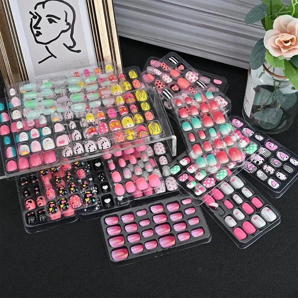  Kids Cartoon Nail Tips Set Full Coverage False Nails -  ToylandEU™