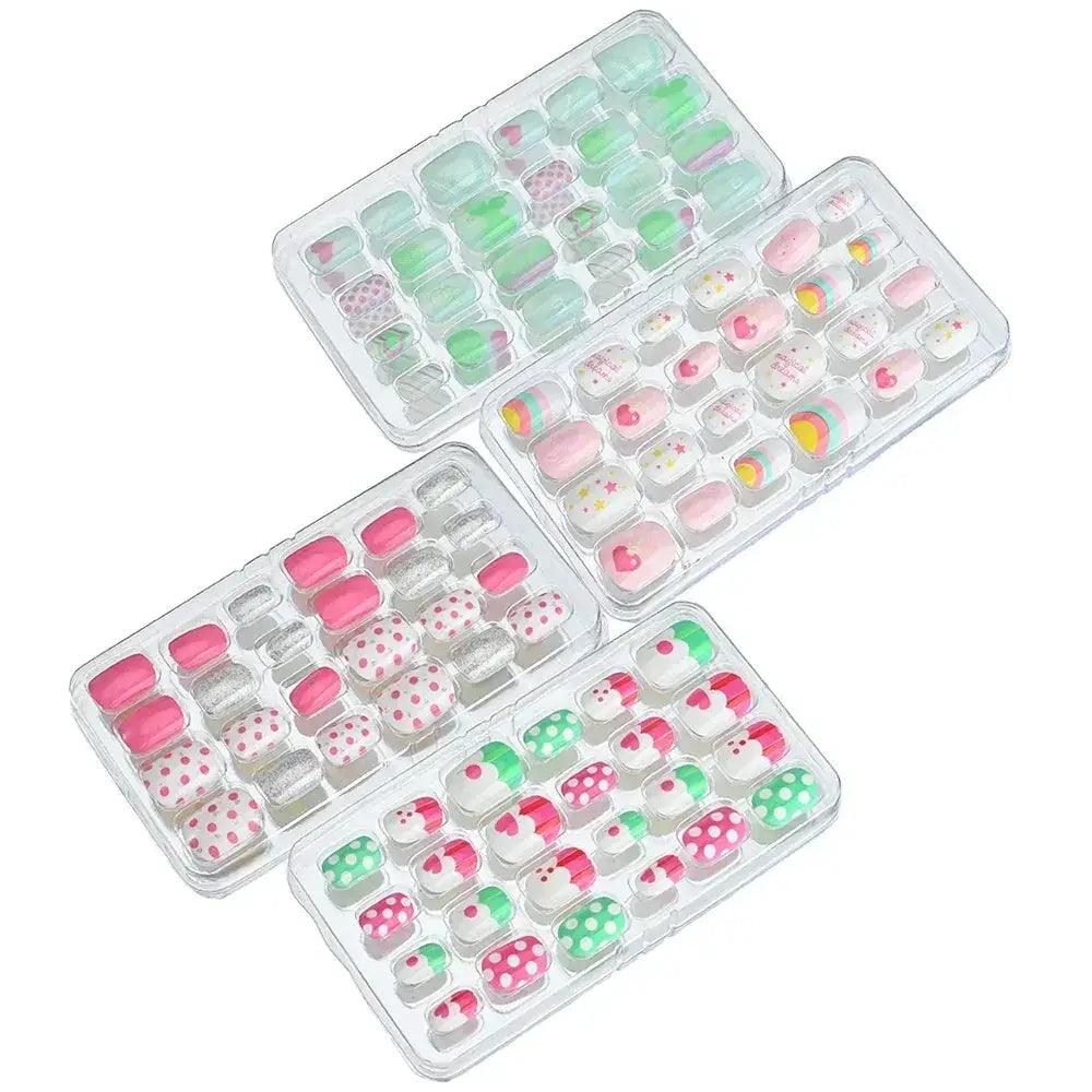  Kids Cartoon Nail Tips Set Full Coverage False Nails -  ToylandEU™