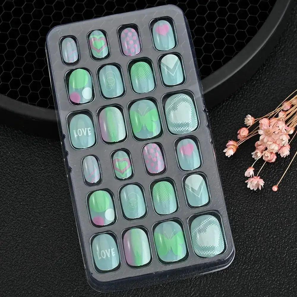  Kids Cartoon Nail Tips Set Full Coverage False Nails -  ToylandEU™
