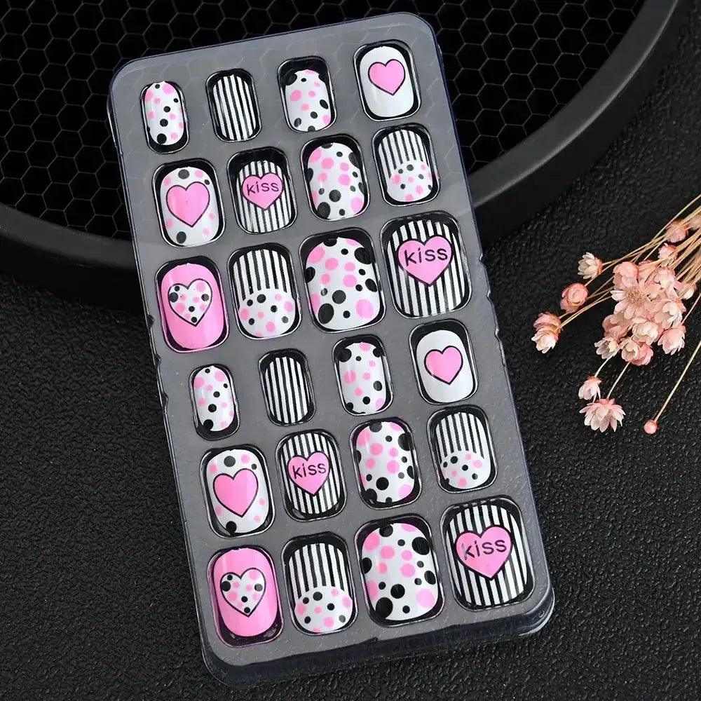  Kids Cartoon Nail Tips Set Full Coverage False Nails -  ToylandEU™