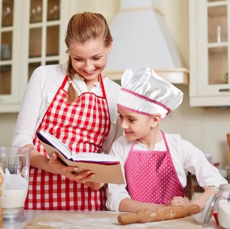  11 Piece Set Apron for Little Girls Kids Cooking Baking Set with Chef Hat Mitt and Utensils for Toddler Dress Up Chef Costume Role Play -  ToylandEU™