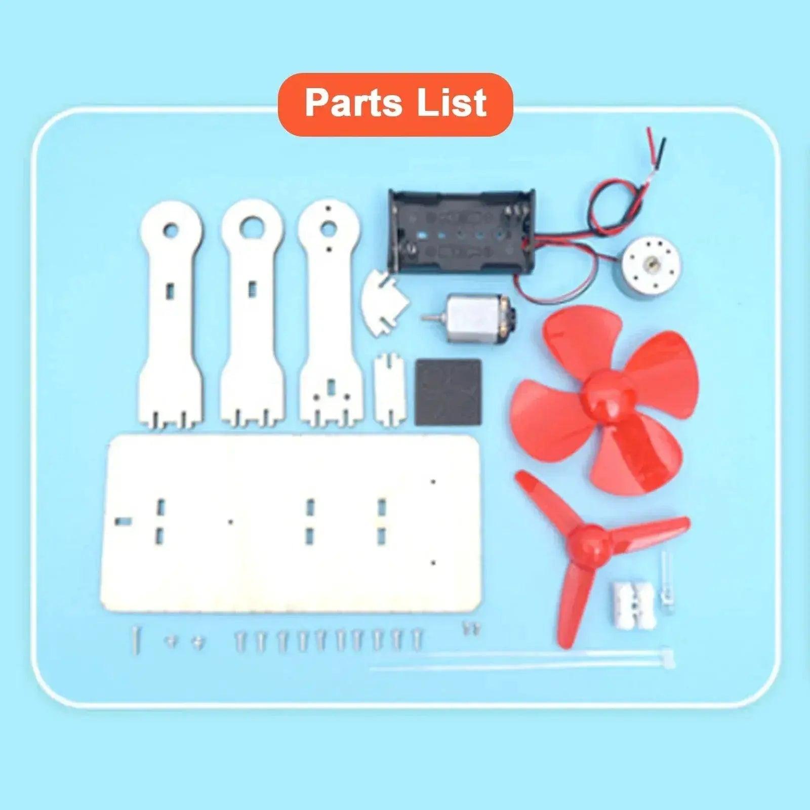  Kids Children Electrical Experiment Kit Handmade Wind Powered Toy Educational Physics Science Assembly Model Teaching Aids -  ToylandEU™
