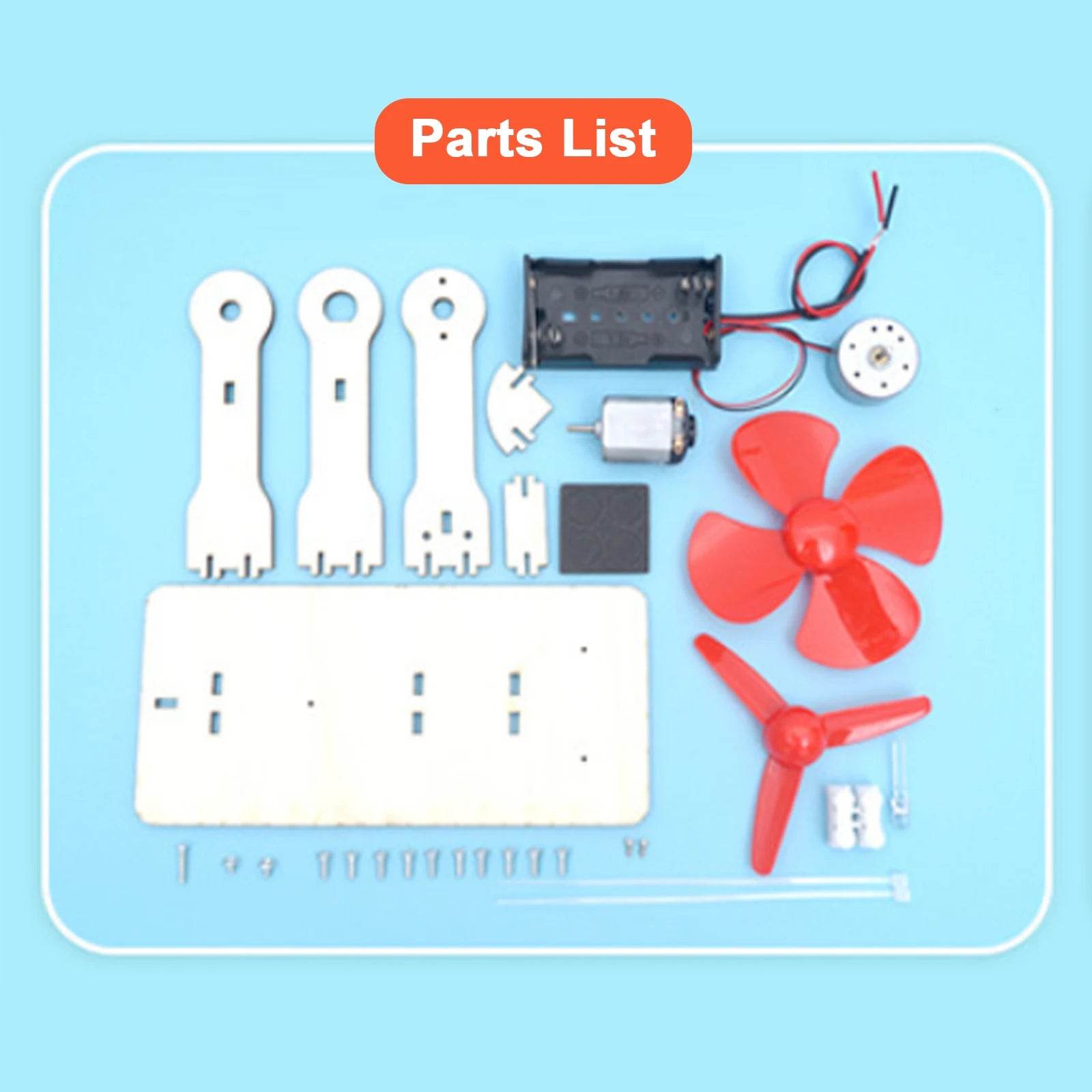 Kids Children Electrical Experiment Kit Handmade Wind Powered Toy Educational Physics Science Assembly Model Teaching Aids - ToylandEU