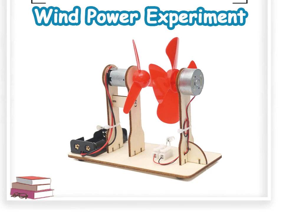 Kids Children Electrical Experiment Kit Handmade Wind Powered Toy Educational Physics Science Assembly Model Teaching Aids - ToylandEU