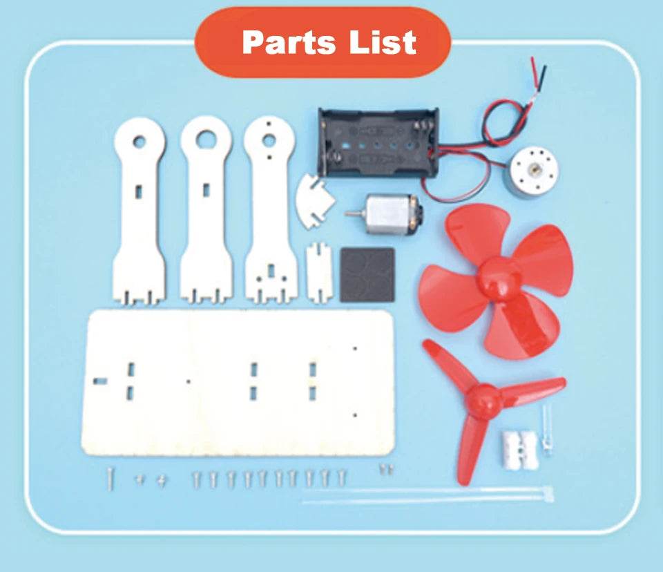 Kids Children Electrical Experiment Kit Handmade Wind Powered Toy Educational Physics Science Assembly Model Teaching Aids - ToylandEU