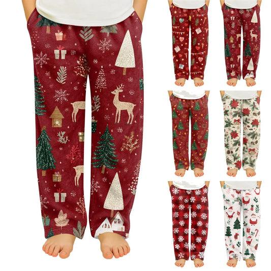 Kids Christmas Pajama Pants Loose Fit Comfort Cartoon - ToylandEU