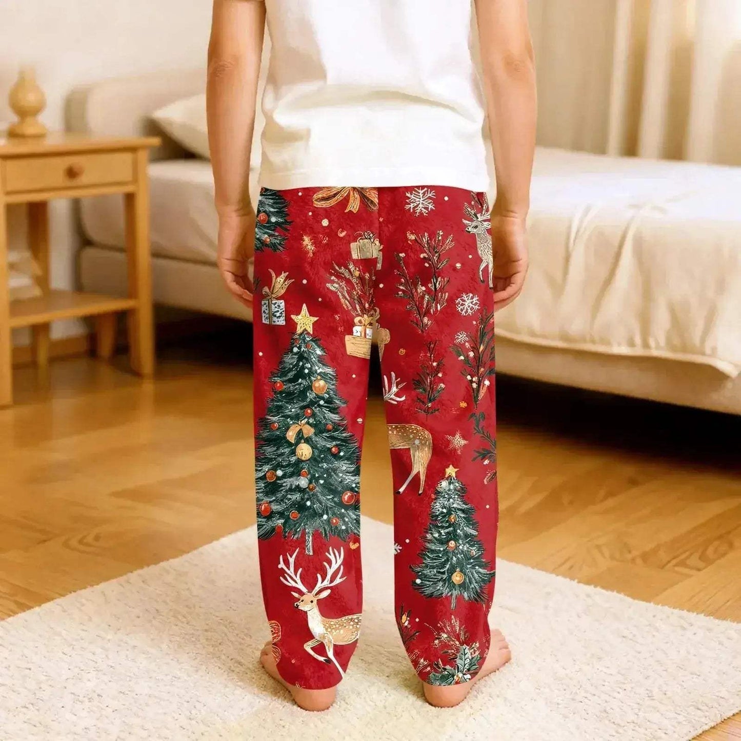 Kids Christmas Pajama Pants With Cartoon Print For Cozy Nights - ToylandEU