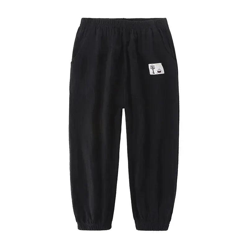  Kids Cotton Linen Mosquito Pants Elastic Waist Durable -  ToylandEU™