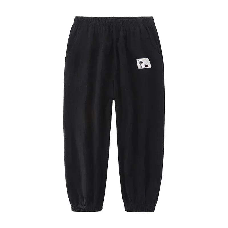  Kids Cotton Linen Mosquito Pants Elastic Waist Durable -  ToylandEU™