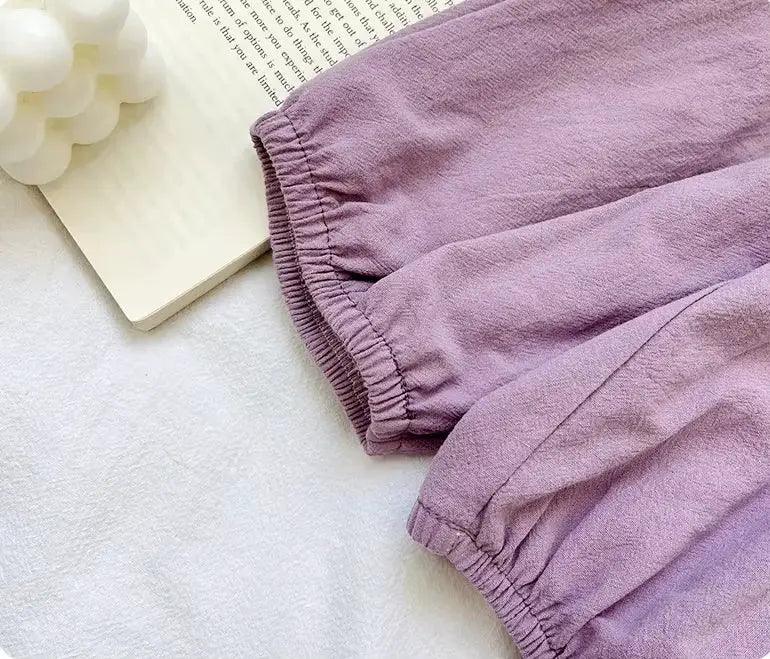  Kids Cotton Linen Pants Elastic Waist Summer Comfort -  ToylandEU™