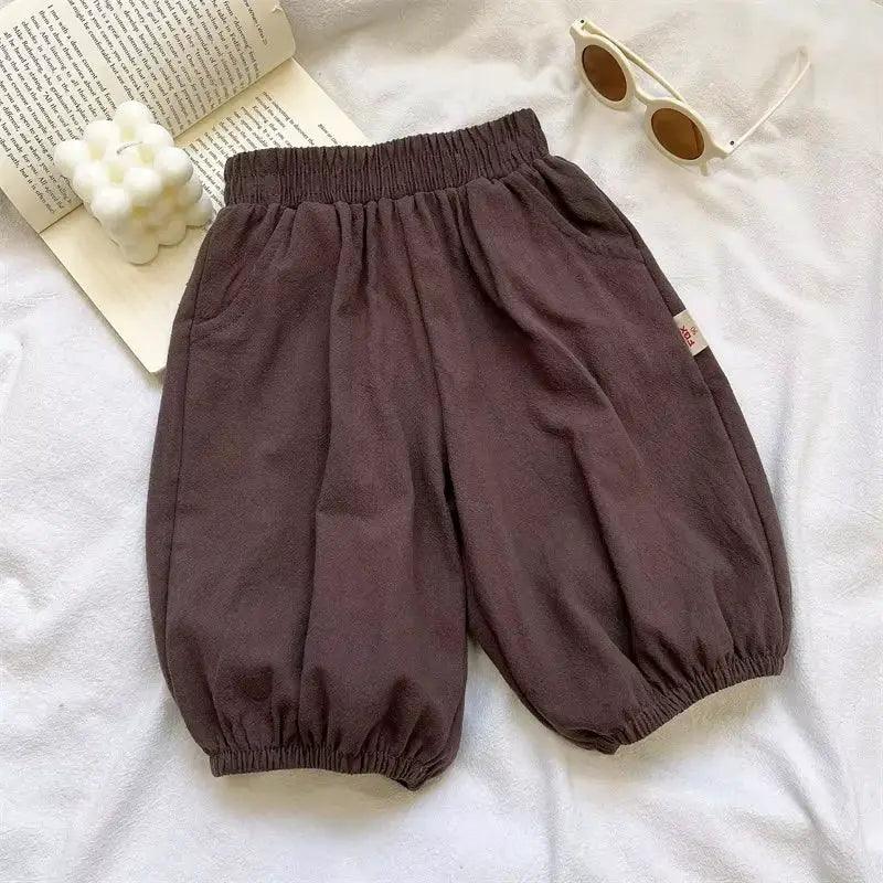  Kids Cotton Linen Pants Elastic Waist Summer Comfort -  ToylandEU™