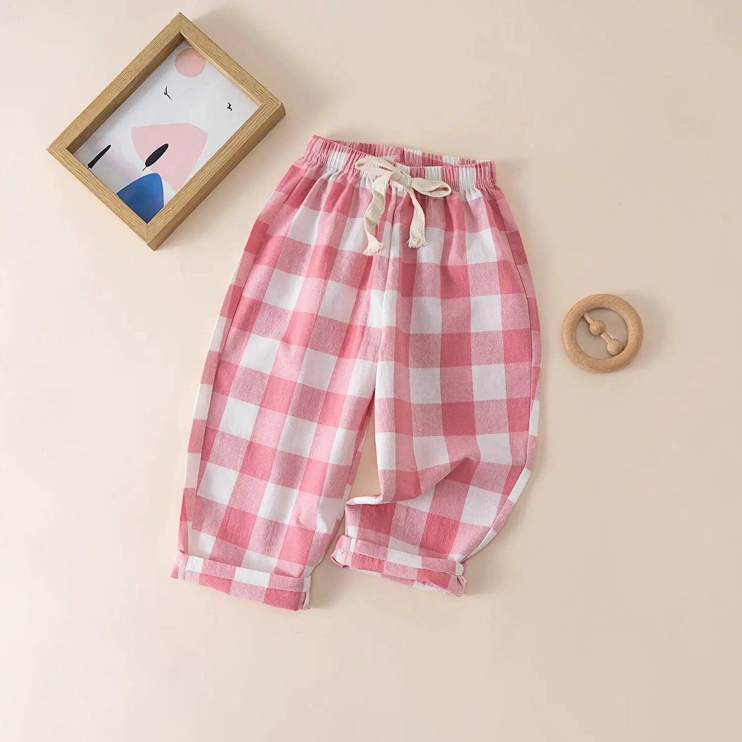  Kids Cotton Pants Elastic Waist Colorful Stripes Soft -  ToylandEU™