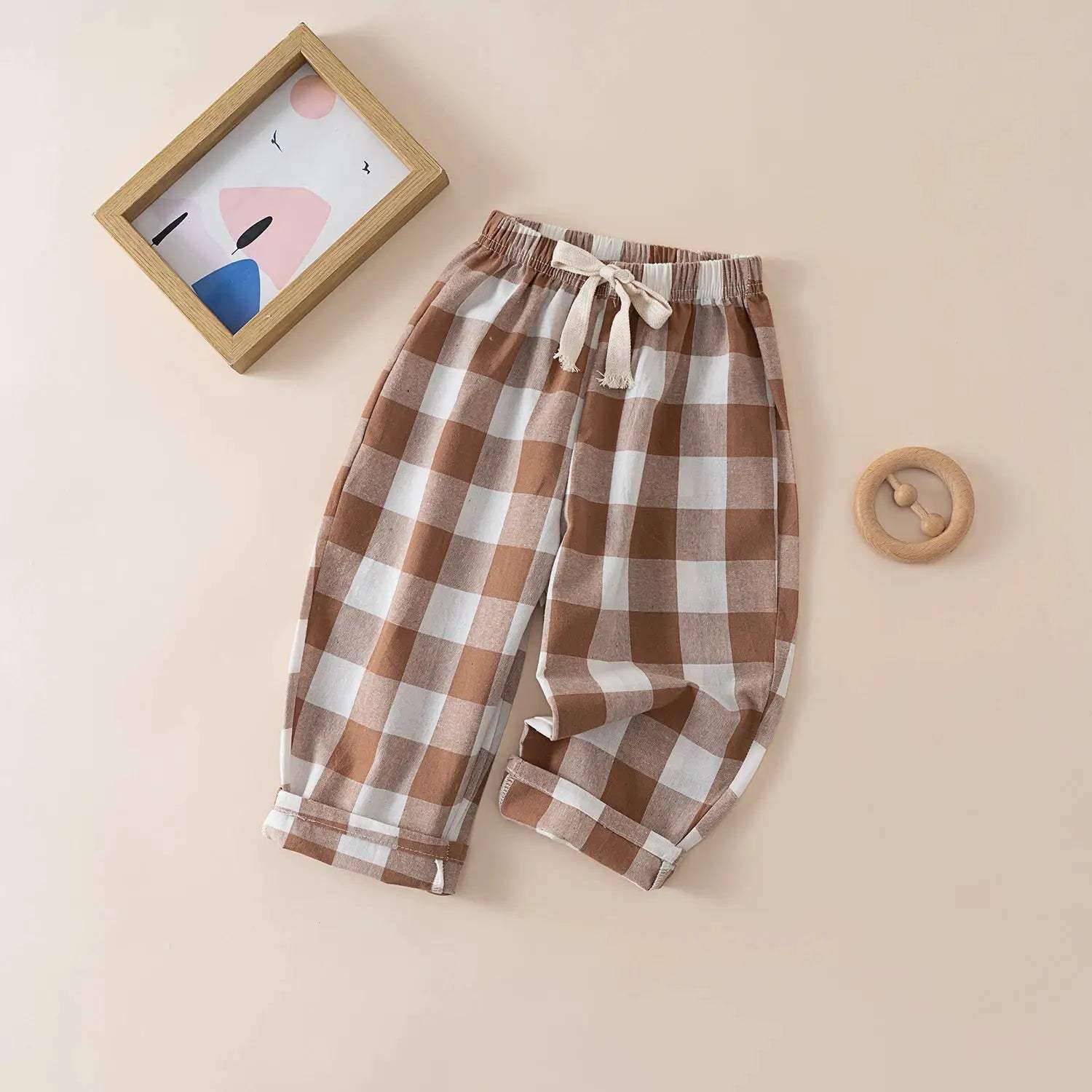  Kids Cotton Pants Elastic Waist Colorful Stripes Soft -  ToylandEU™